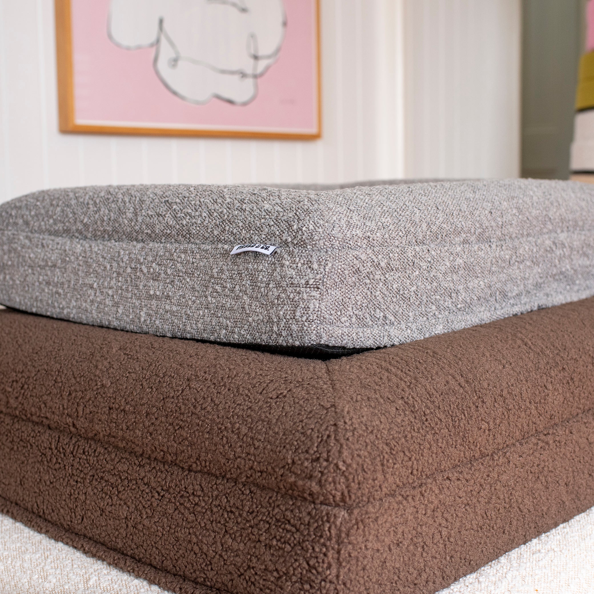 Orthopedic Memory Foam Teddy Dog Bed: Espresso - Image 23