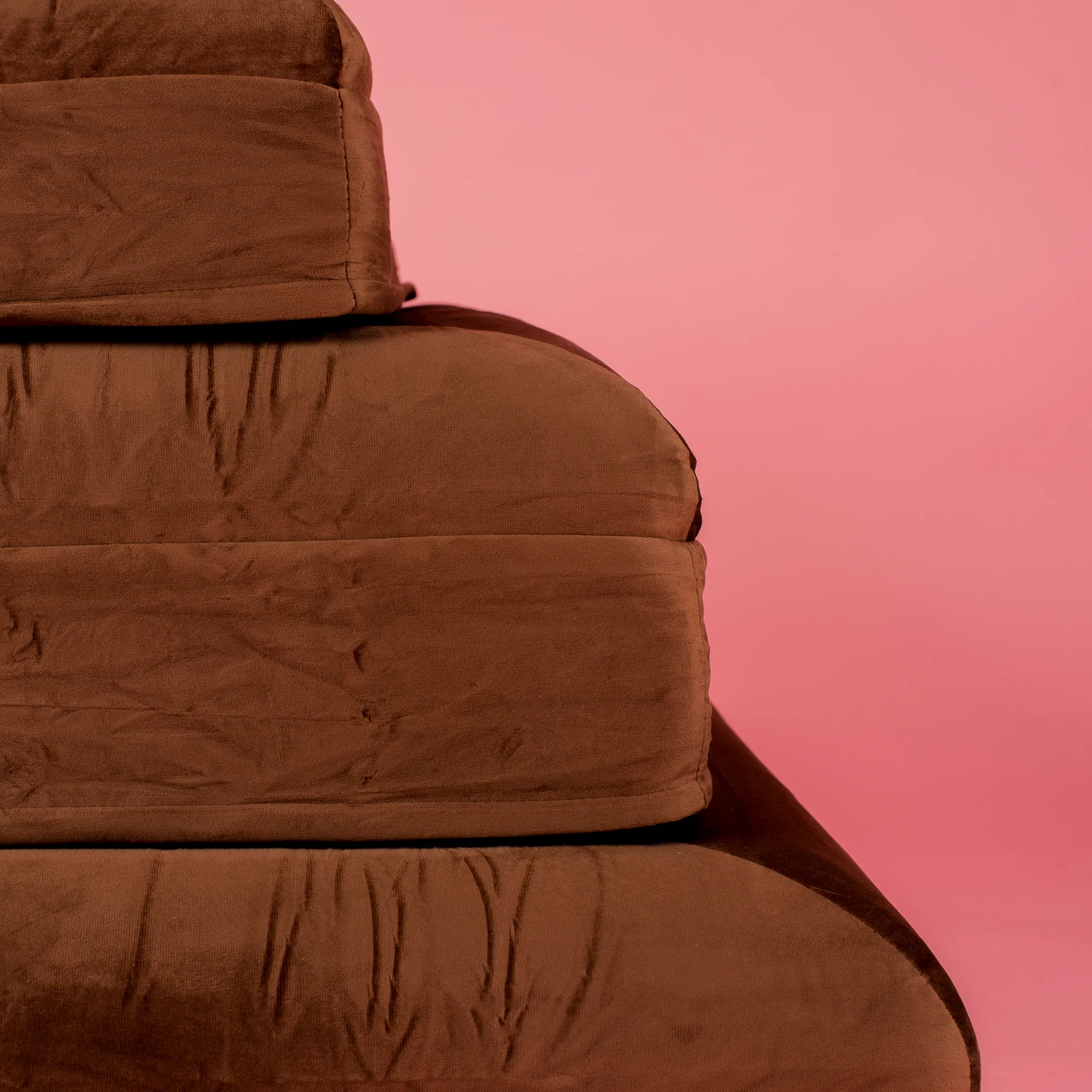 Orthopedic Memory Foam Velvet Dog Bed: Dark Chocolate - Image 5
