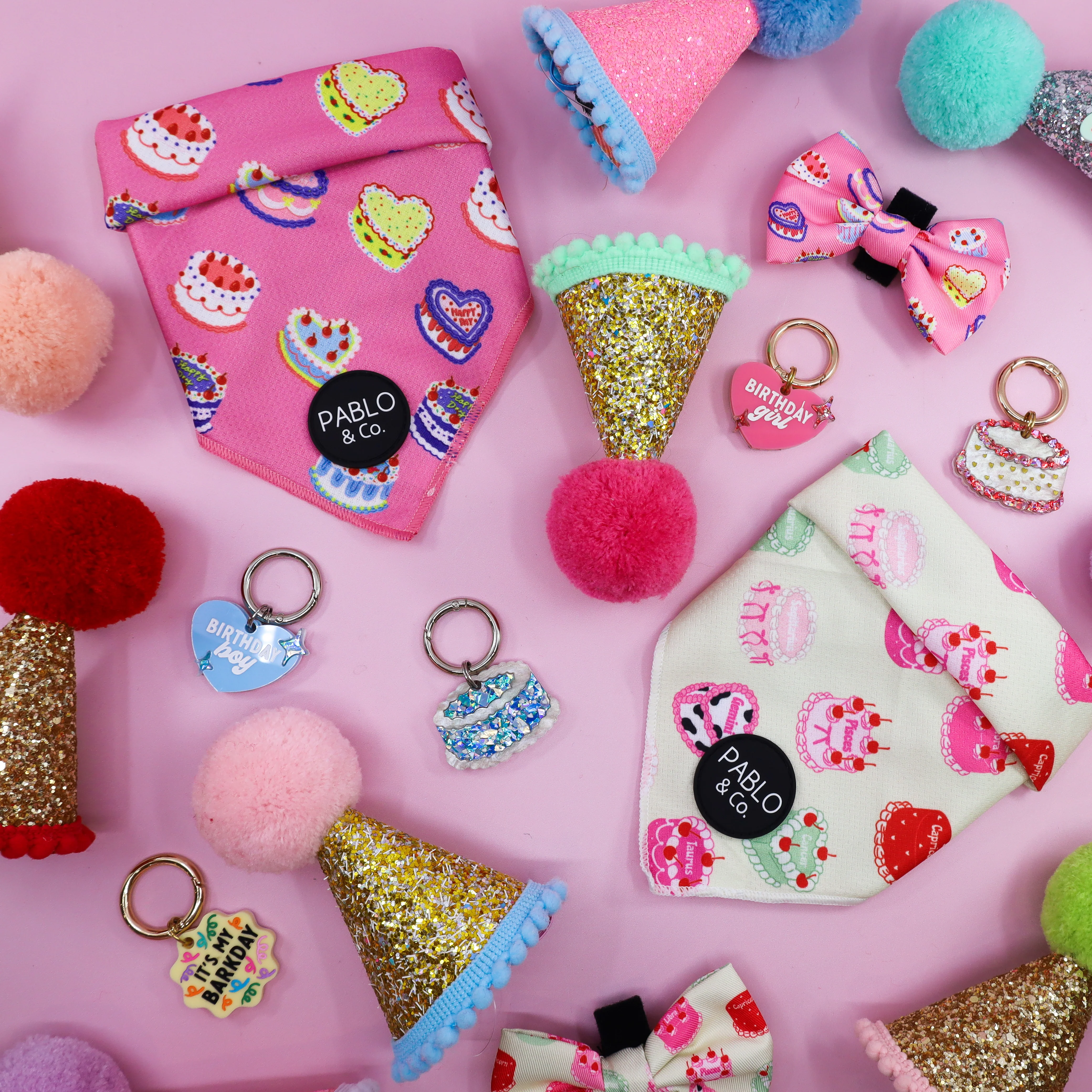 Personalised Pet ID Tag: Blue Buttercream Cake - Image 3